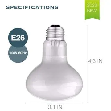 ReptiKing Reptile Heat Bulb Lamp, 2-Pack 100W Daylight Basking Spot, Bearded Dragon/Turtle/Lzard/Gecko Light Bulb, UVA Heat Lamp, Basking Light for Reptiles