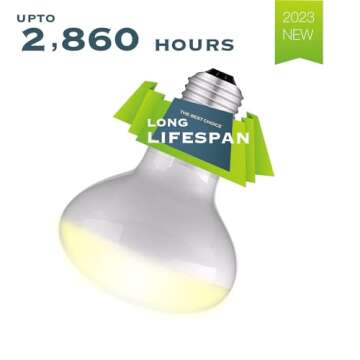 ReptiKing Reptile Heat Bulb Lamp, 2-Pack 100W Daylight Basking Spot, Bearded Dragon/Turtle/Lzard/Gecko Light Bulb, UVA Heat Lamp, Basking Light for Reptiles