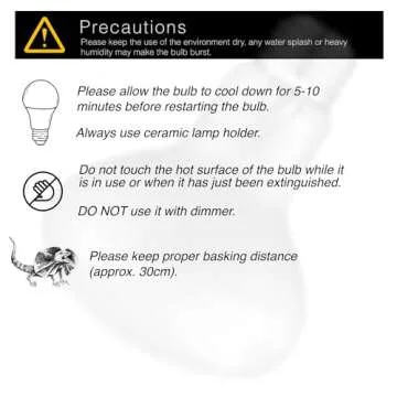 ReptiKing Reptile Heat Bulb Lamp, 2-Pack 100W Daylight Basking Spot, Bearded Dragon/Turtle/Lzard/Gecko Light Bulb, UVA Heat Lamp, Basking Light for Reptiles