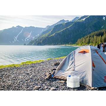 ITRAZ Collapsible Water Container with Spigot, 2×5.3 Gallon BPA Free Camping Water Storage Jug Carrier for Outdoors Hiking Backpack RV&Emergency, Survival Water Canteen-Portable Foldable Transparent