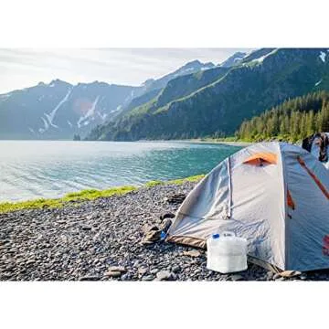 ITRAZ Collapsible Water Container with Spigot, 2×5.3 Gallon BPA Free Camping Water Storage Jug Carrier for Outdoors Hiking Backpack RV&Emergency, Survival Water Canteen-Portable Foldable Transparent