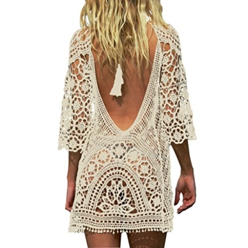 Jeasona Women’s Crochet Beach Cover-Up for Summer Style