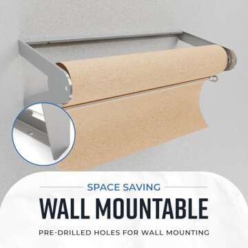 Bryco Goods Paper Roll Dispenser and Cutter for Crafts