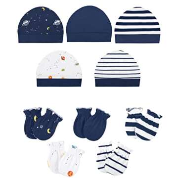 ABeCue Layette Essentials Set for Newborn Baby Boy Infant Clothes Gift Set Dark Blue 3, 3-6 Months