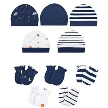 ABeCue Layette Essentials Set for Newborn Baby Boy Infant Clothes Gift Set Dark Blue 3, 3-6 Months