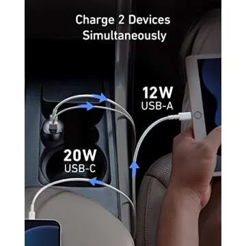 Anker USB C Car Charger with Rapid Charging Power