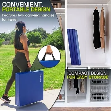 ProsourceFit Tri-Fold Exercise Mat - Comfortable & Portable