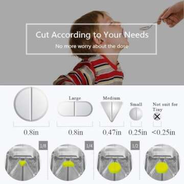 Pill Cutter for Small or Large Pills. The Best Multiple Pill Splitter Ever! Design in The USA. Doubl...