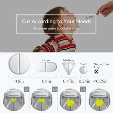 Pill Cutter for Small or Large Pills. The Best Multiple Pill Splitter Ever! Design in The USA. Doubl...