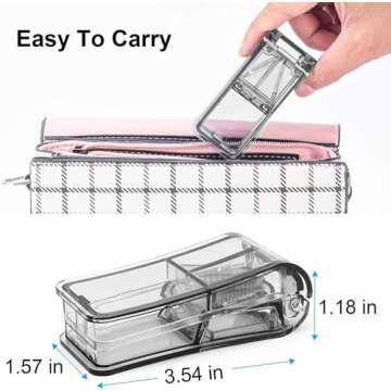 Pill Cutter for Small or Large Pills. The Best Multiple Pill Splitter Ever! Design in The USA. Doubles as a Pill Box. Not Suitable for Tiny Pills (Gray)