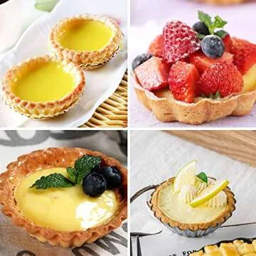 DaKuan 12 Packs Egg Tart Mold for Baking Delights