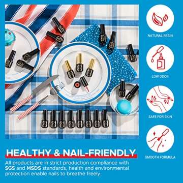 MEFA 20+3 Gel Nail Polish Set with Trendy Colors and Top Coats