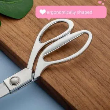 10.5'' Silver Fabric Scissors Stainless Steel sharp Tailor Scissors clothing Scissors Professional Heavy Duty Dressmaking Shears Sewing Tailor