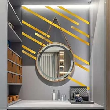 Gold Metallic Washi Mirror Tape for Creative DIY Projects