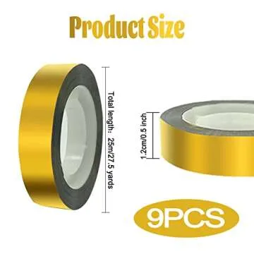 Gold Metallic Washi Mirror Tape for Creative DIY Projects