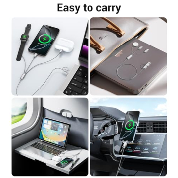 Temdan Apple Watch Charger,3 in 2 USB C Cable for iPhone 16 Charger/Type C/Lightning Nylon Braided Multi Charging Cable Travel Essentials Compatible with iWatch Ultra/SE/10-1&iPhone 16/15/14/13/12-4FT