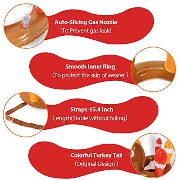 3 Pack Thanksgiving Ring Toss Games Toys for Kids Thanksgiving Inflatable Turkey Hat Toss Games Thanksgiving Family School Party Favors Supplies Indoor Outdoor Party Game(3 Turkey Hats, 12 Rings)