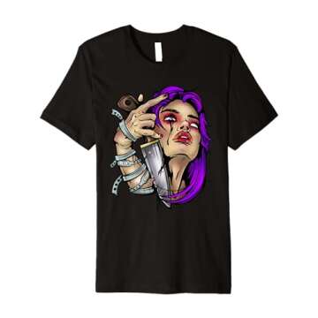 Silent Woman & Knife Premium T-Shirt