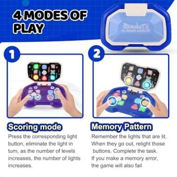 Sienbor Fast Push Game 4 Modes Screen Handheld Dance Game Machine, Memory Training Games Toy, Girl ADHD Toys,Birthday Gifts for Boys Girls，Fidget Games Toys for Boys