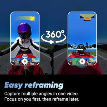 Insta360 X4 Motorcycle Bundle- 8K Waterproof 360 Action Camera, 4K Wide-Angle Video, Invisible Selfie Stick, Removable Lens Guards, 135 Min Battery Life, AI Editing, Stabilization, for Sports, Travel