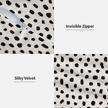 BETGINY Boho Pillow Covers 20x20, Polka Dot Outdoor Decorative Throw Pillows for Bed, Vintage Black White Decor Cushion Covers 2 Pcs Soft Large Linen Pillowcase for Sofa Bed Couch