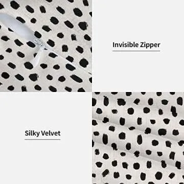 BETGINY Boho Pillow Covers 20x20, Polka Dot Outdoor Decorative Throw Pillows for Bed, Vintage Black White Decor Cushion Covers 2 Pcs Soft Large Linen Pillowcase for Sofa Bed Couch