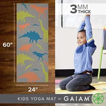 Gaiam Kids Yoga Mat Fun Yoga Exercise Mat for Kids