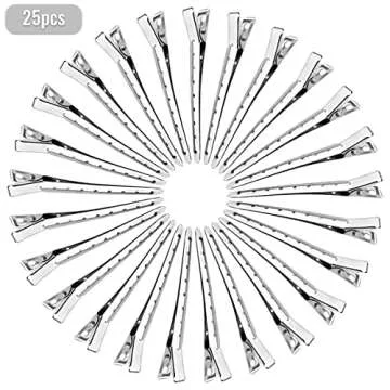 25 Pcs Durable Duck Bill Hair Clips for Comfortable Styling