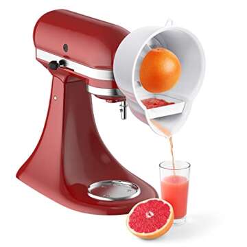 Juicer Attachment for Kitchenaid Stand Mixer with 2 Size Reamer, Citrus Squeezer for Kitchenaid Juicer Attachment, Juicer for Kitchen Aid Accessories and Attachments