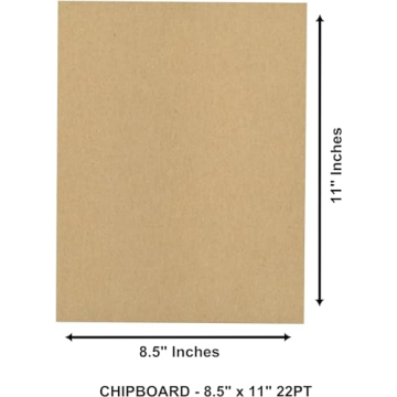 Chipboard Sheets 8.5" x 11" for Crafts and Shipping