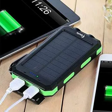 F.DORLA 20000mAh Solar Charger - Water Resistant Power Bank