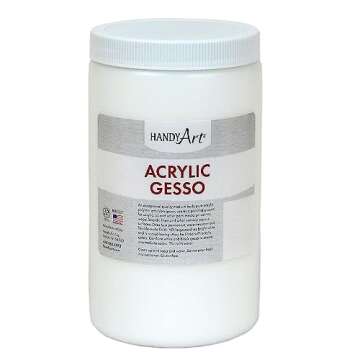 Handy Art 440-003 Medium Student Acrylic Paint, 32 oz., Gesso White