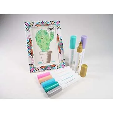 PILOT Pintor Extra Fine Line Bullet Point Marker 2.3mm Tip- Black and White (Pack of 2)