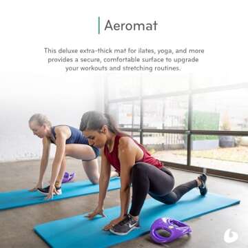 Balanced Body Aeromat Pilates and Yoga Mat for Floor Exercise, Extra-Thick Floor Workout Mat for Pil...
