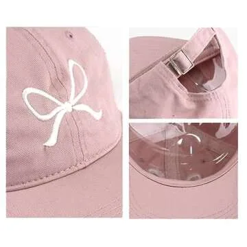 Chic Bow-Tie Baseball Cap for Women - Stylish UV Protection Sun Hat