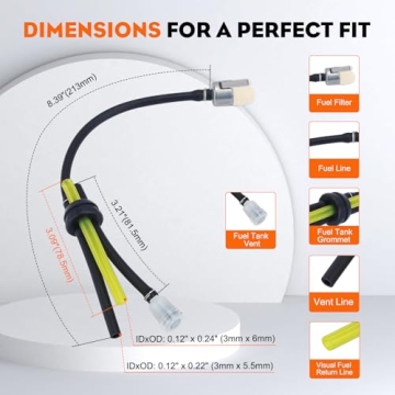 Hipa Repower Fuel Line Kit for ECHO Trimmers and Blowers