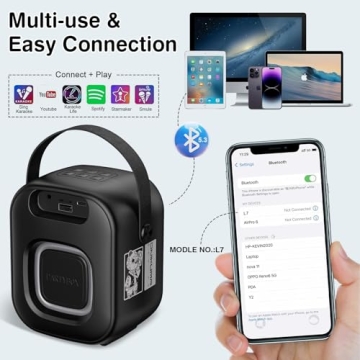 Mini Karaoke Machine with Wireless Mics & Bluetooth