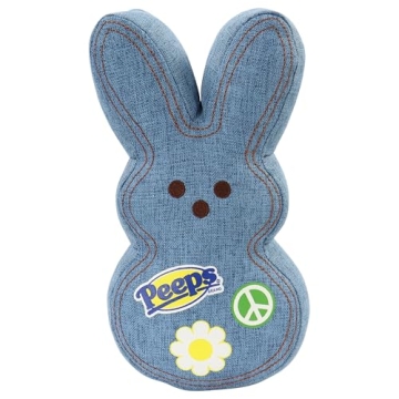Animal Adventure | Shaggy Bunny Peeps | 9” Collectible Plush | Light Blue Denim Bunny