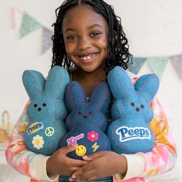 Animal Adventure Shaggy Bunny Peeps 9" Blue Plush Toy