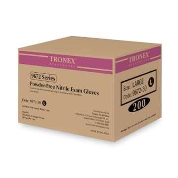 Tronex 9672 Medical Grade Pink Nitrile Gloves - Chemo Rated, Case of 2000