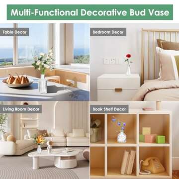 Stylish hanmir Glass Bud Vases - Set of 10 for Home Decor