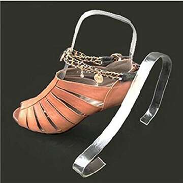 lasenersm 10Pcs/5 Pair Acrylic Sandal Shoe Store Shoe Retail Shop Display Stand Shoe Supports Shaper...