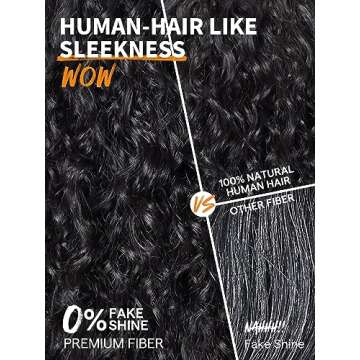 GORGIUS Shaggy Haircuts Natural Black Curly Wig with Bangs Crafted with Style-Archive Technology: Premium Fiber & Remy Human Hair Blended, Realistic Look with True Scalp