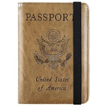 Passport Holder Cover Wallet Travel Essentials RFID Blocking Leather Card Case International Travel ...