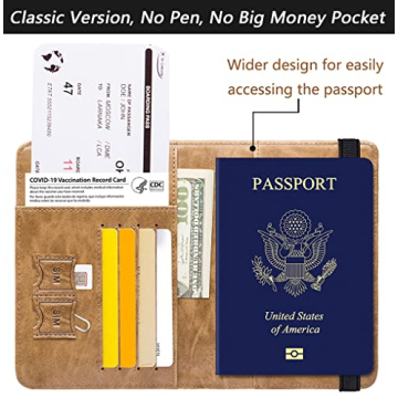 RFID Blocking Passport Holder Cover Wallet for Travel
