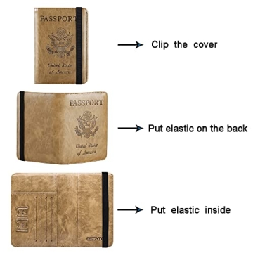 RFID Blocking Passport Holder Cover Wallet for Travel