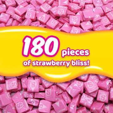 Strburst All Pink Chewy Candy - 2 Pounds Approx 180 Strawberry Candies - Bulk Candy Individually Wra...