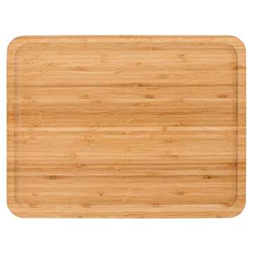 2 Pack Bamboo Tray 16 x 12 x1 inches Serving Tray Tea Tray Fruit Platters Dinner Plate Sour Candy Tr...