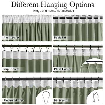 StangH Sage Green Velvet Curtains - Luxury Blackout Drapes