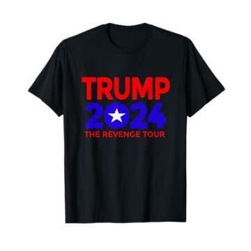 Trump 2024 The Revenge Tour Red White and Blue Patriotic T-Shirt